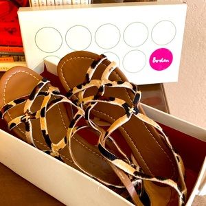 Boden Calf Leather animal print sandals